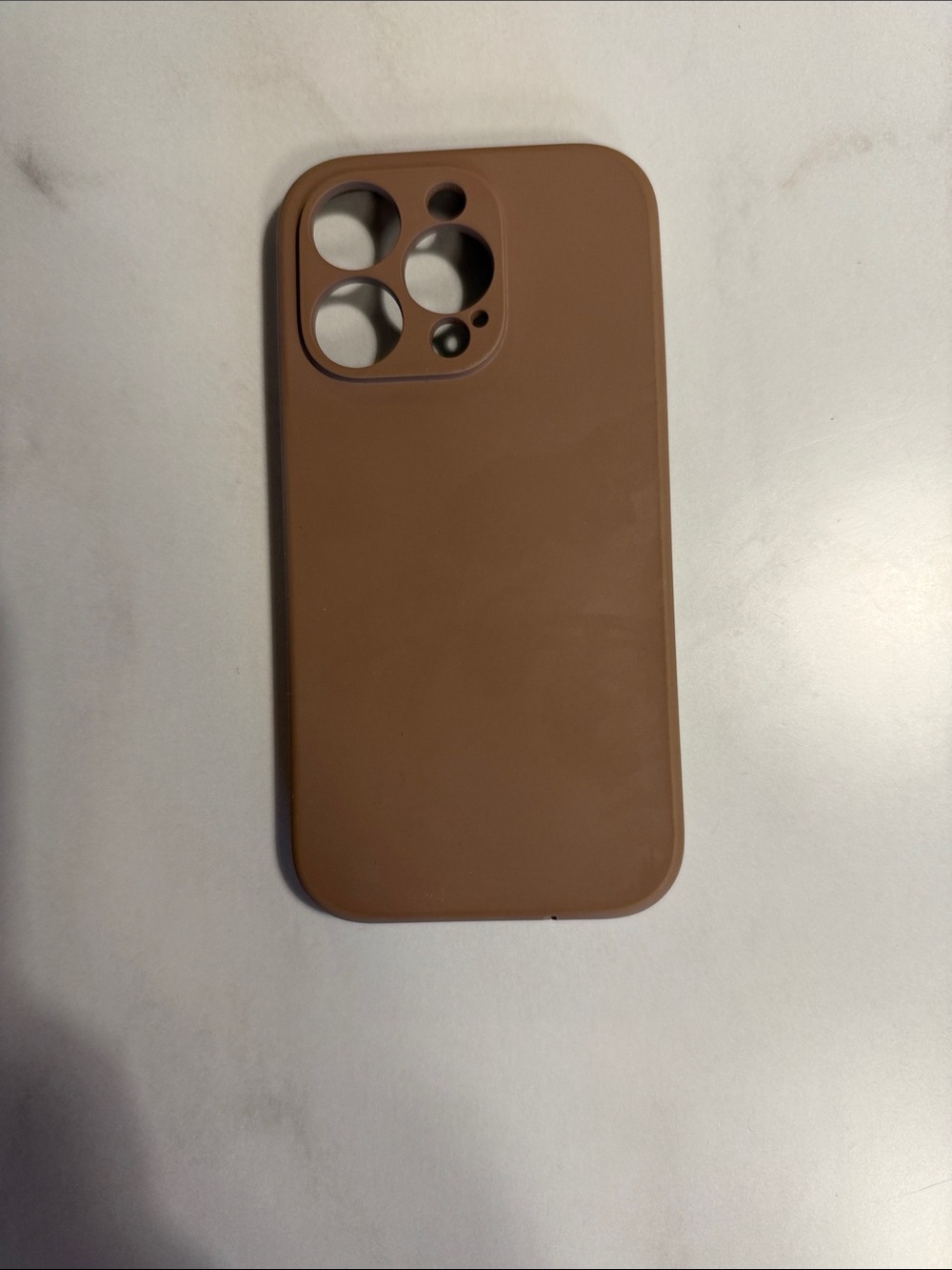 Brown Protective Silicone Phone Case for iPhone 14 Pro